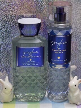 Bath & Body Works Gingham Body Wash & Fine Fragrance Mist Set NEW